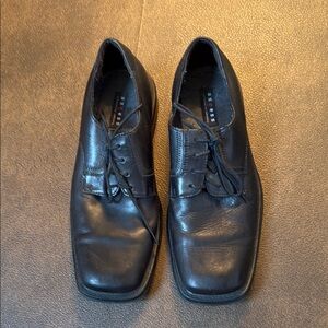 Axcess Genuine Black Leather Men's Lace Up Oxfords, Men's Size 8